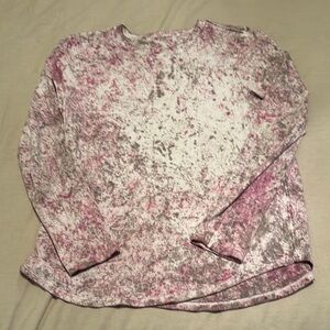 Pink and Gray Long Sleeve Shirt